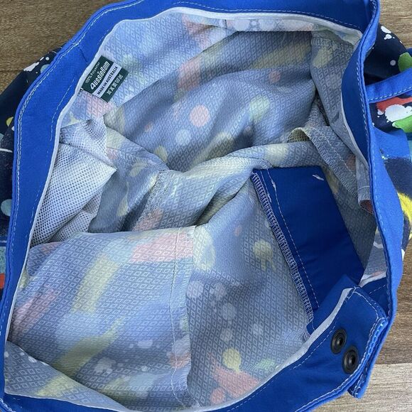 Aussiebum Boardshorts Blue Multicolor Colorful Splatter Beach Swim Mens Medium - Picture 10 of 10